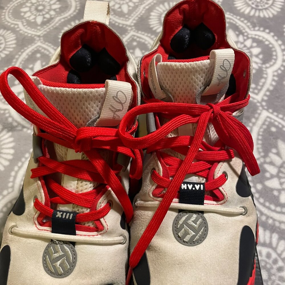 Adidas Harden Vol. 6 White Vivid Red Legend Ink 2022, men's 10 🏀 - Picture 6 of 15